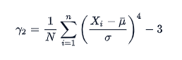 Kurtosis calculation Kurtosis calculation